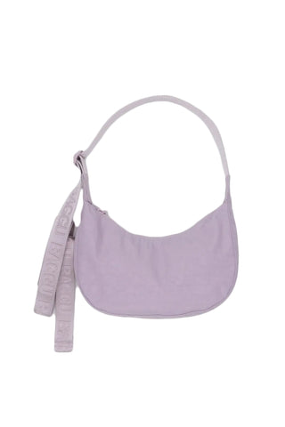 Small Nylon Crescent Bag in Dusty Pink