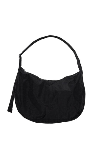 Large Nylon Crescent Bag in Black