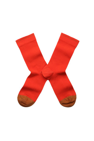 Vermilion Plain Sock