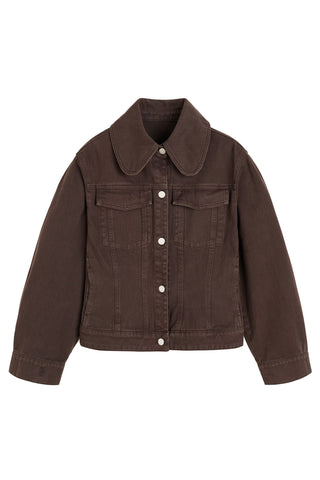 Villies Denim Jacket in Chocolate Chip