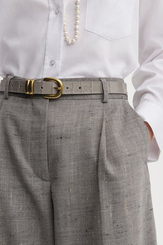 Zoilo Belt in Brushed Grey