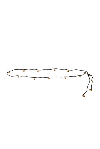 Vella Beaded Cord Belt in Black