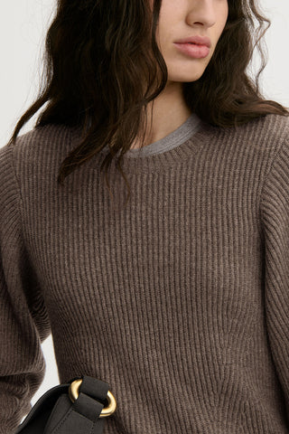 Bianca Wool Sweater in Fosil