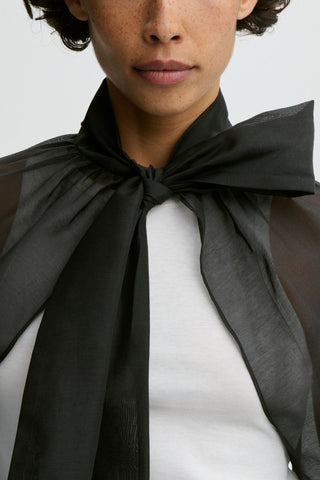 Canny Silk Organza Bolero Top in Black