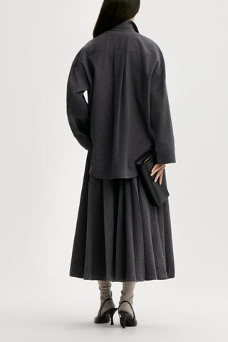 Eden Maxi Skirt in Dark Grey Melange