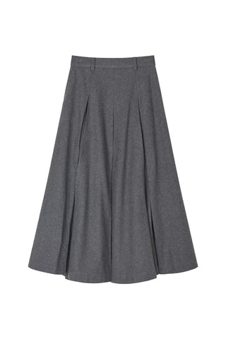 Eden Maxi Skirt in Dark Grey Melange