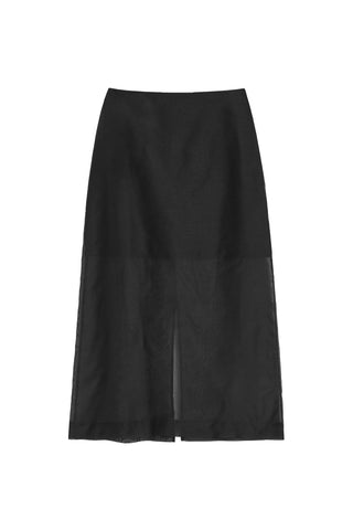 Esta Silk Organza Skirt in Black