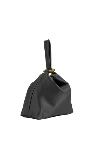 Isadora Satin Pouch in Black