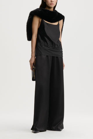 Louis Wide Leg Trousers in Black