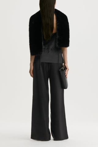 Louis Wide Leg Trousers in Black