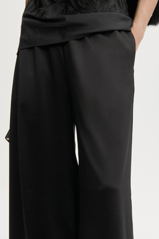 Louis Wide Leg Trousers in Black