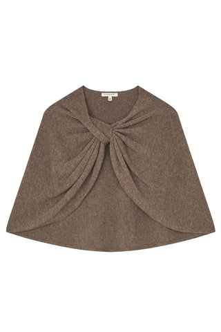Pinne Wool Cape in Fosil