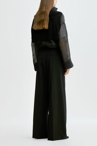 Taalia Wide Leg Trousers in Black