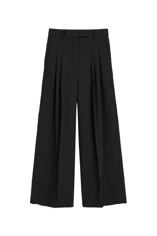 Taalia Wide Leg Trousers in Black