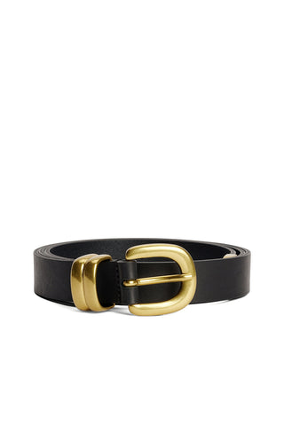Zoilo Belt in Black with Gold