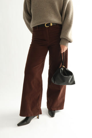Corduroy Megan Pant in Mahogany