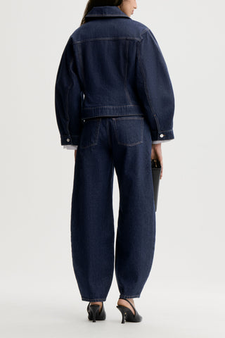 Villies Denim Jacket in Dark Blue Rinsed