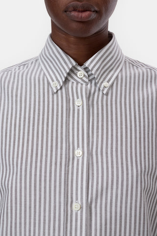 Belted Shirt in Cinder Brown