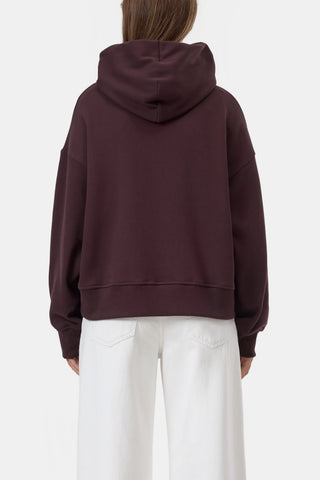 Bow Tie Hoodie in Cinder Brown
