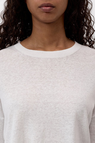 Crew Neck Long Sleeve in Ivory