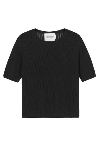 Crewneck Short Sleeve Shirt in Black