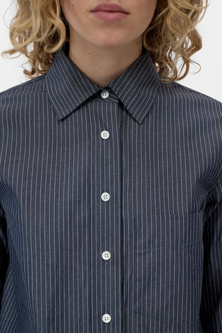 Cropped Classic Shirt in Dark Night