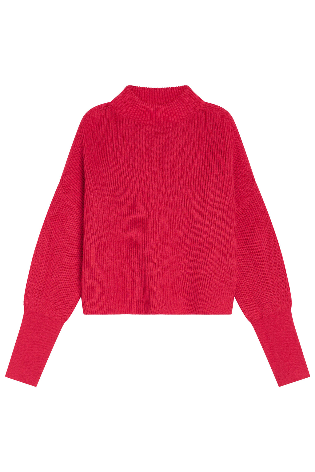 CLOSED | Funnel Neck Sweater in Fiery Pink | Shopzane – Zane