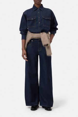 Jayla Wide Jean in Dark