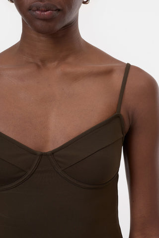 Lingerie Top in Marsh Green