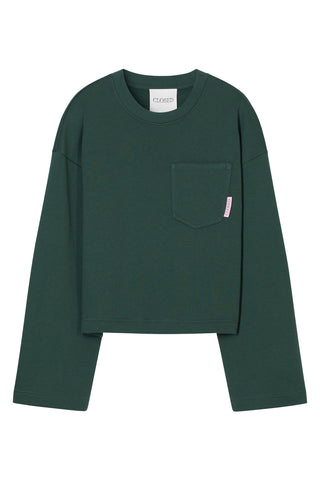 Long Sleeve Crew in Royal Green