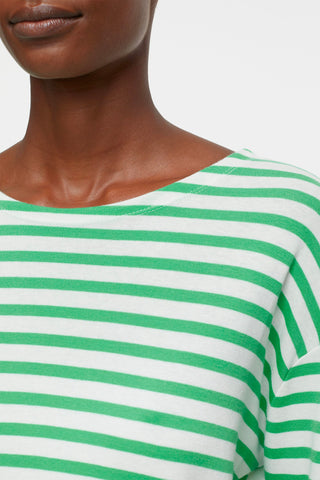 Long Sleeve Striped Shirt in Green Kick