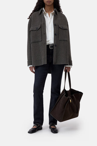 Oversize Shacket in Juniper Green Check