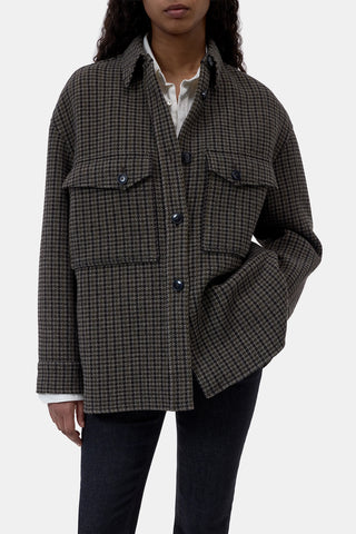 Oversize Shacket in Juniper Green Check