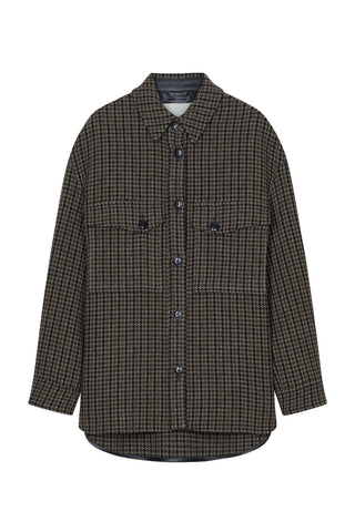 Oversize Shacket in Juniper Green Check