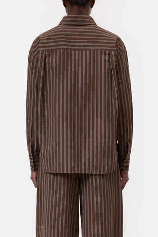 Oversized Shirt in Maple Brown