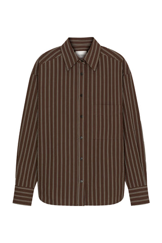 Oversized Shirt in Maple Brown