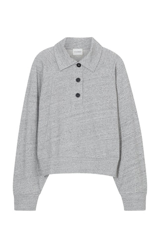 Rugby Long Sleeve in Light Grey Melange
