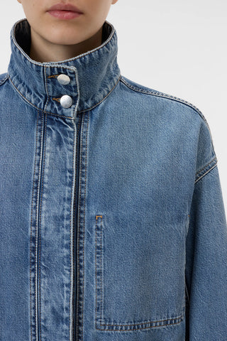 Shacket in Mid Blue