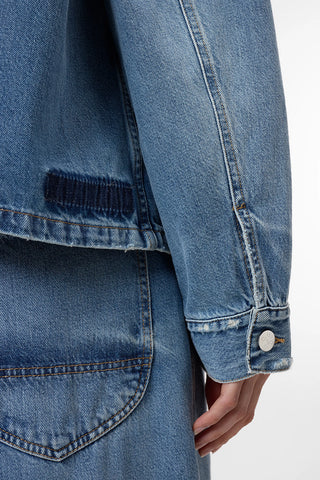 Shacket in Mid Blue