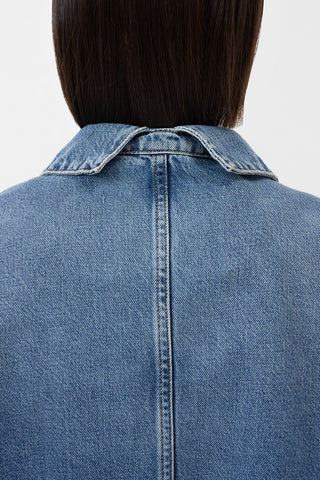 Shacket in Mid Blue
