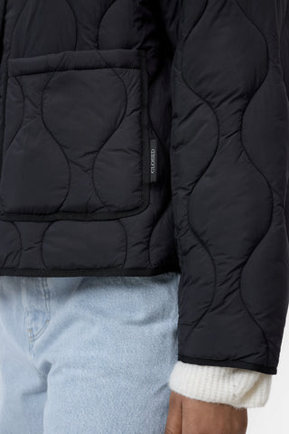 Short Quilted Jacket in Black