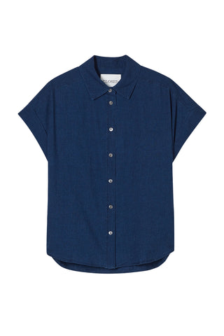 Sleeveless Shirt in Dark Blue