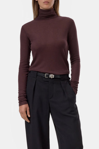 Turtleneck Shirt in Cinder Brown