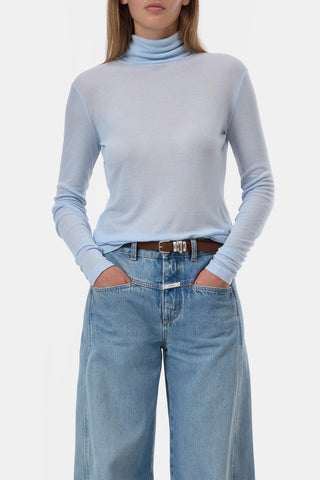 Turtleneck Shirt in Powder Blue
