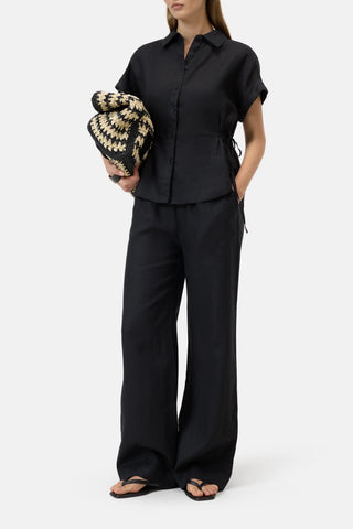 Waisted Shirt in Black