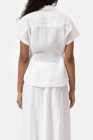 Waisted Shirt in White