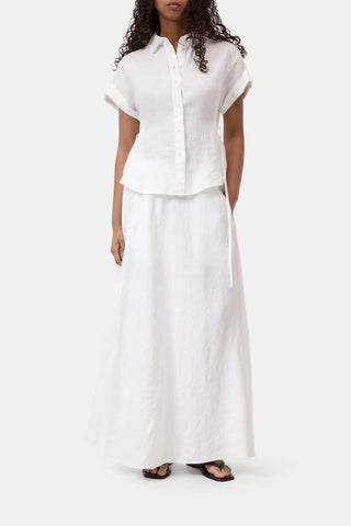 Waisted Shirt in White
