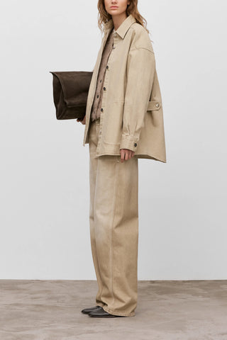 Worker Overshirt in Wheat Beige