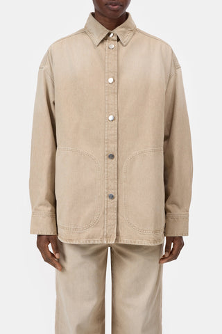 Worker Overshirt in Wheat Beige