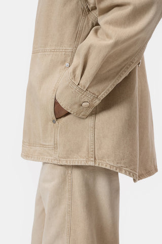 Worker Overshirt in Wheat Beige